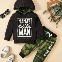 Baby Boy Camo Hooded Sweatshirt & Trousers Set
