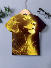 Kids Lion Graphic T Shirt for Summer Fun