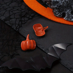 Halloween Orange Pumpkin Earrings for Girls Kids