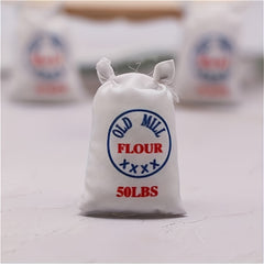 5-Pack Flour Sack Doll House Accessories Textile Kitchen Props