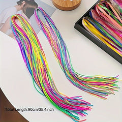 10pcs Colorful Hair Ties Woven Hair Styling Accessories For Kids