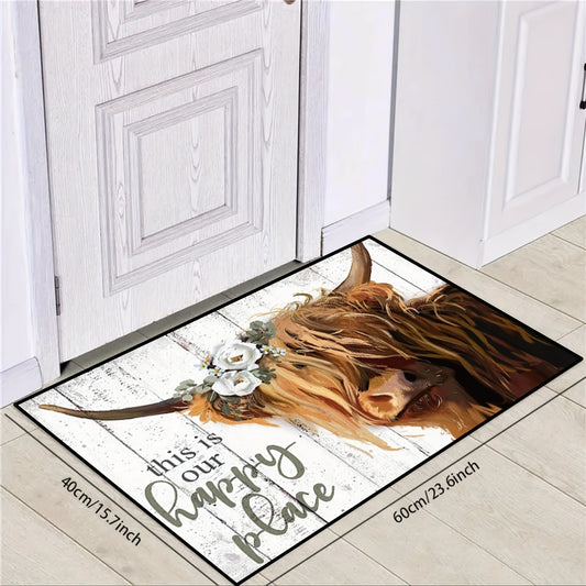 Cow Printed Washable Rug - Bring Joy to Your Home