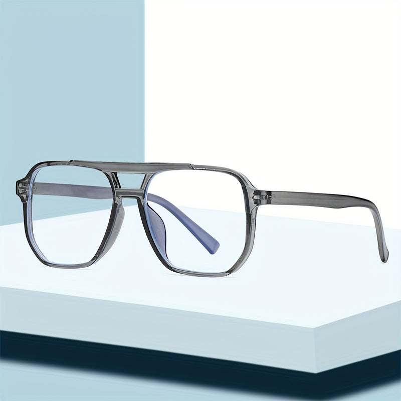 Transparent Computer Glasses Frame Women Men Anti Light Square Eyewear