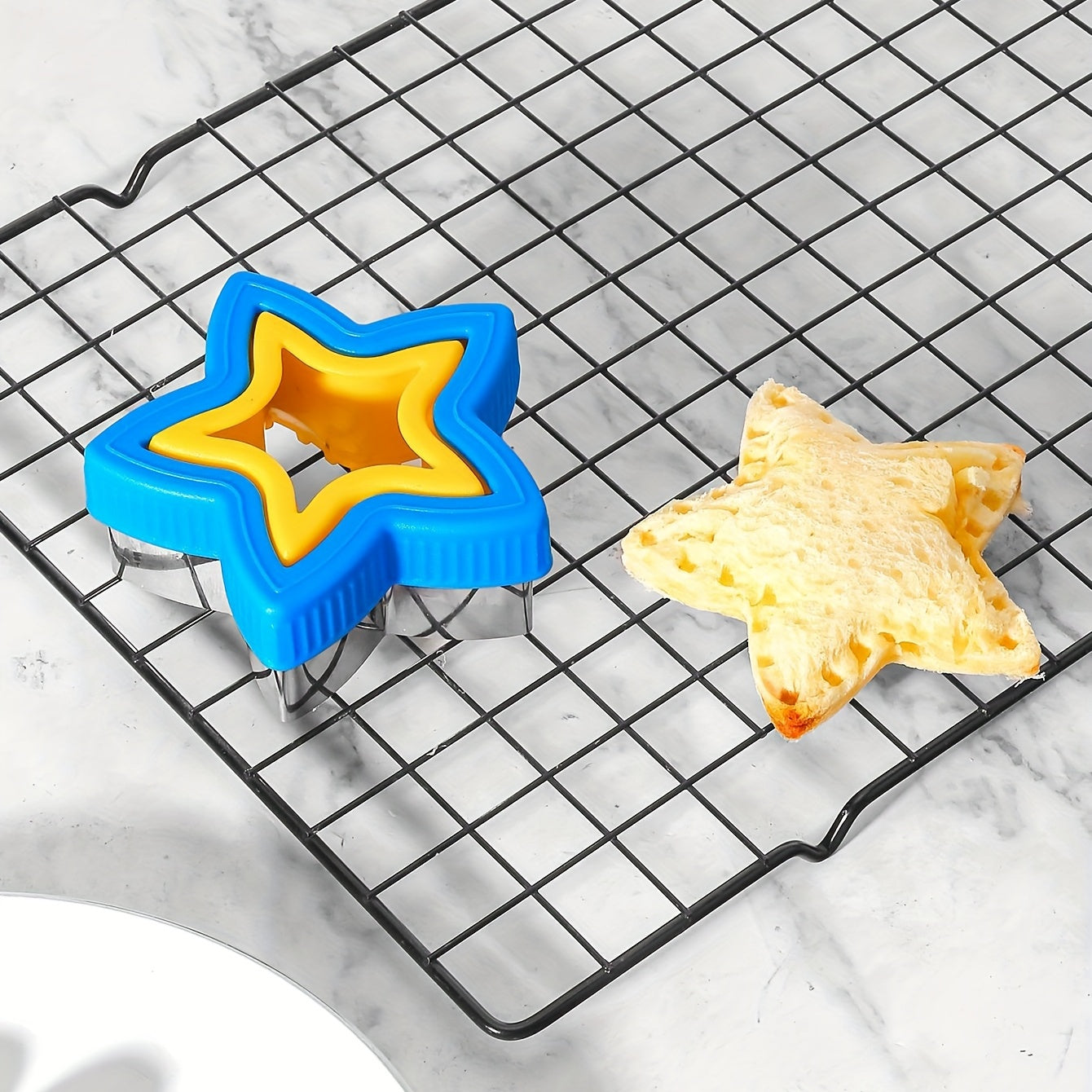 Sandwich Cutter & Sealer Set, Stainless Steel with Plastic Cookie Cutters