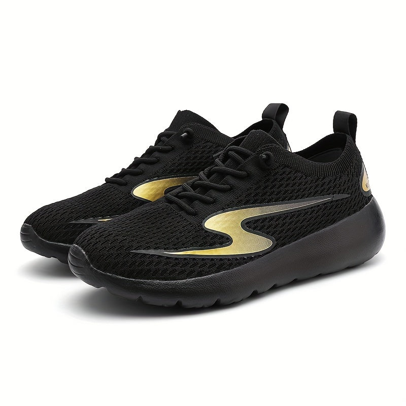 Men's Knit Breathable Running Shoes Soft Sole Lace up Sneakers