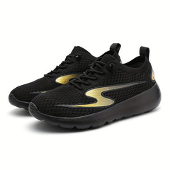 Men's Knit Breathable Running Shoes Soft Sole Lace up Sneakers
