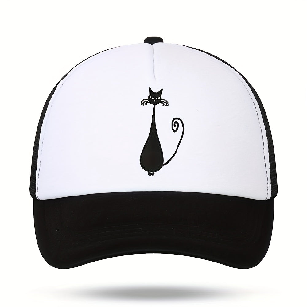 Cat Print Outdoor Sunshade Breathable Baseball Cap