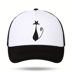 Cat Print Outdoor Sunshade Breathable Baseball Cap