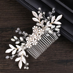 Faux Pearl Crystal Hair Combs for Bride Wedding