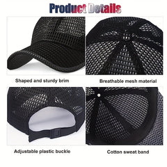 Breathable Mesh Sun Protection Baseball Cap for Outdoor Activities
