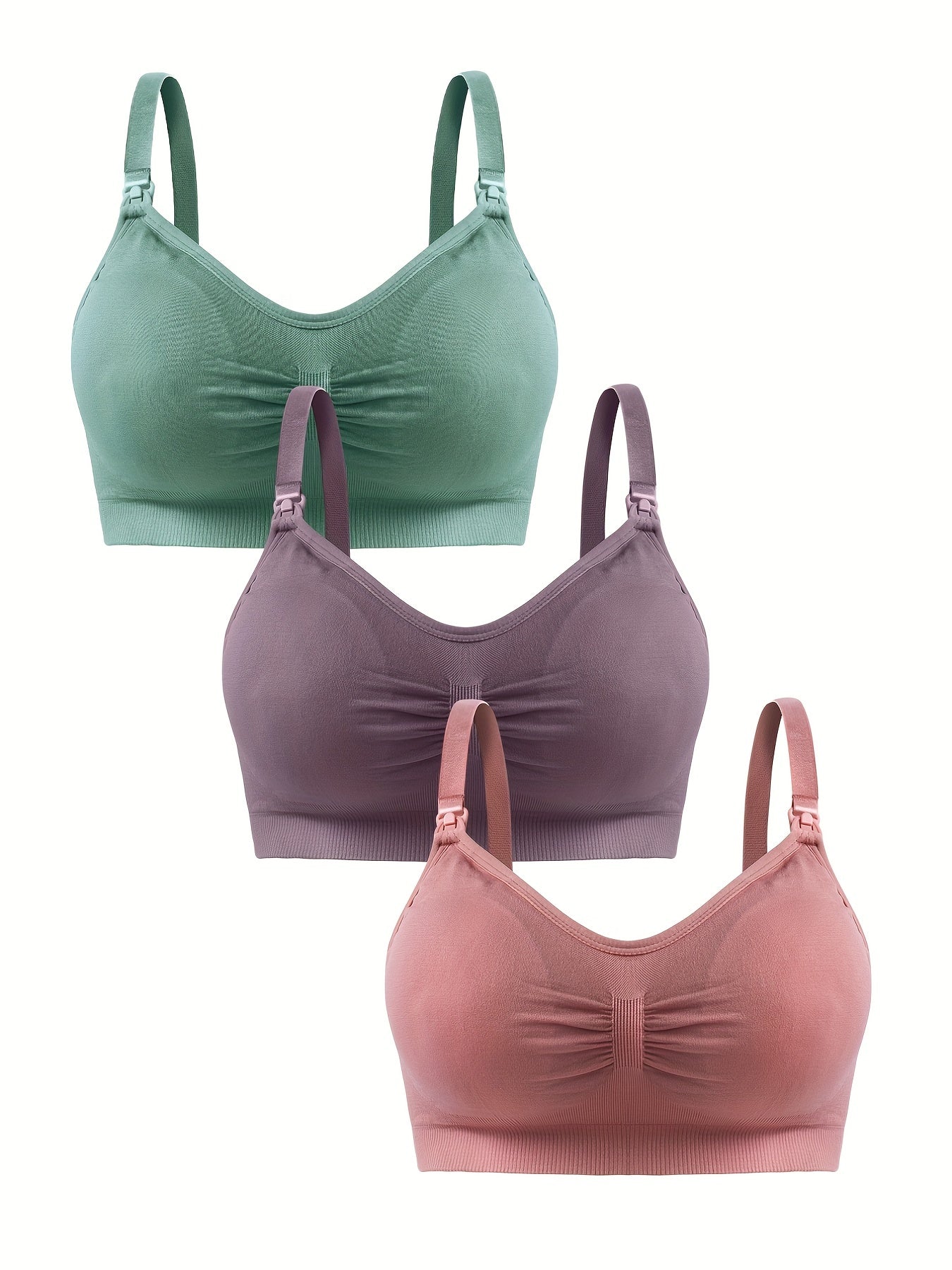 Front Buckle Push Up Wireless Bra Set