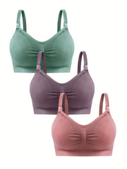 Front Buckle Push Up Wireless Bra Set