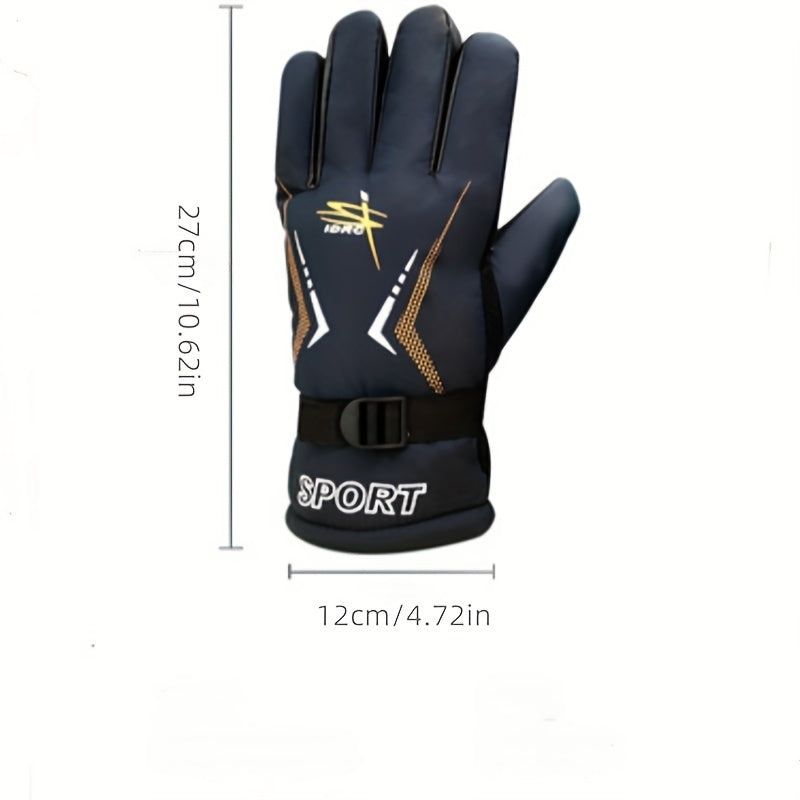 Winter Gloves Warm Thick Printing Skin Feeling Cloth Finger Gloves