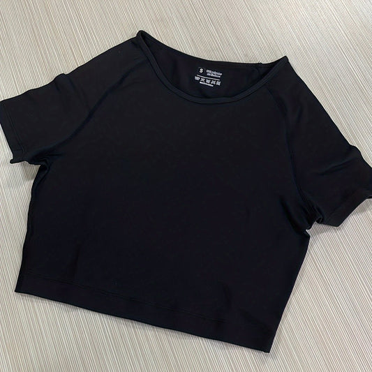 Quick Drying Short Sleeve T shirt Running Sports Yoga Crop Top