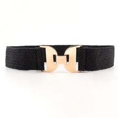 Summer Grass Girdle Women's Elastic Belt Geometric Buckle