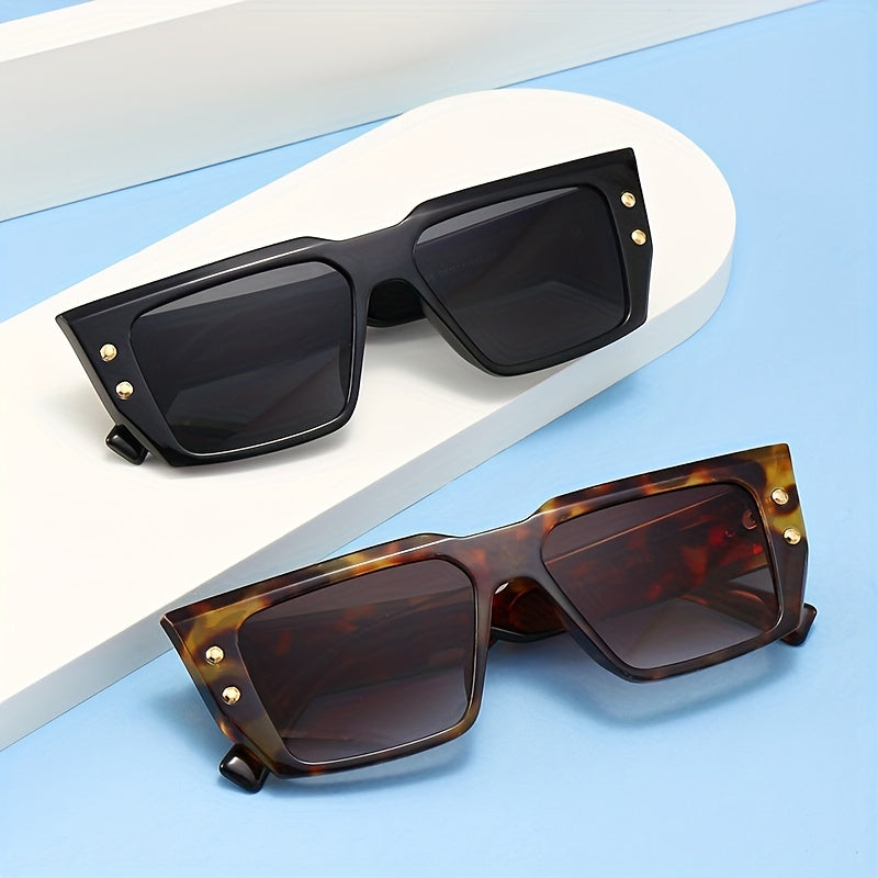 Y2K Cat Eye Sunglasses Rivet UV400 Sun Shades