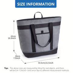 Foldable Aluminum Foil Cooler Bag Picnic Tote Waterproof Insulated Lunch Bag