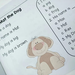Kindergarten English Reading Comprehension Exercise Book with Pictures
