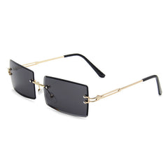 Cut Edge Rimless Sunglasses UV400 Protection