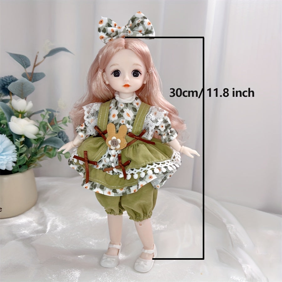 12 Inch BJD Doll Full Set With Clothes Shoes 30 Removable Joints DIY Toys