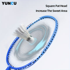 YUNCU Light Badminton Racket Set Carbon Fiber & Aluminum Alloy