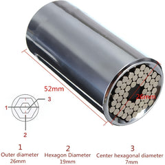 Universal Socket Sleeve Wrench Repair Tools 7 19mm Hex Shank Adapter Ratch