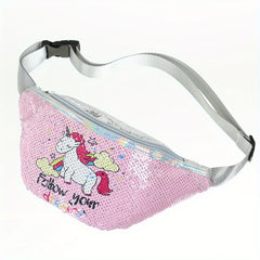 Kid's Pony Sequin Waist Bag Chest Bag
