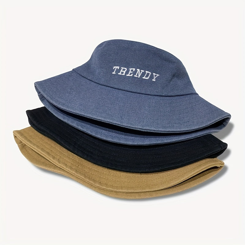 Embroidery Unisex Bucket Hat Lightweight Couple Basin Hat
