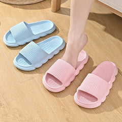 Women's Platform Cloud Slippers Open Toe Non-slip Bathroom Shoes