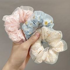 Baby Girls Mesh Floral Hair Tie Ponytail Holders Hair Accessories