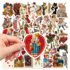 50pcs Circus Clown Car Luggage Water Cup Doodle Waterproof Stickers