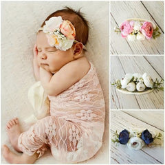 2pcs Baby Soft Flower Headbands Hairbands