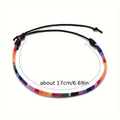 Adjustable Boho Style Braided Bracelet Outdoor Sports Wristband
