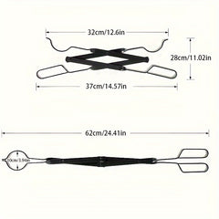1pc Folding Fireproof Tongs for Fireplace Indoor/Outdoor Tools