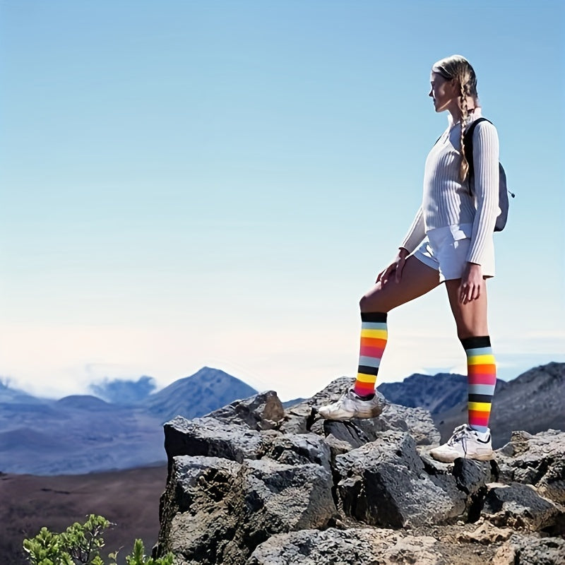 4Pairs Compression Socks for Men and Women Outdoor Running Stockings