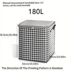 Houndstooth Blanket Storage Bag Zipper Comforter Organizer Large Quilts