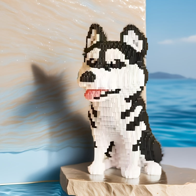 Husky 3D Puzzle Toy Building Blocks for Kids & Adults - Great Gift!