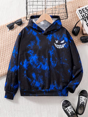 Tie Dye Smile Face Boys Hooded Sweatshirt