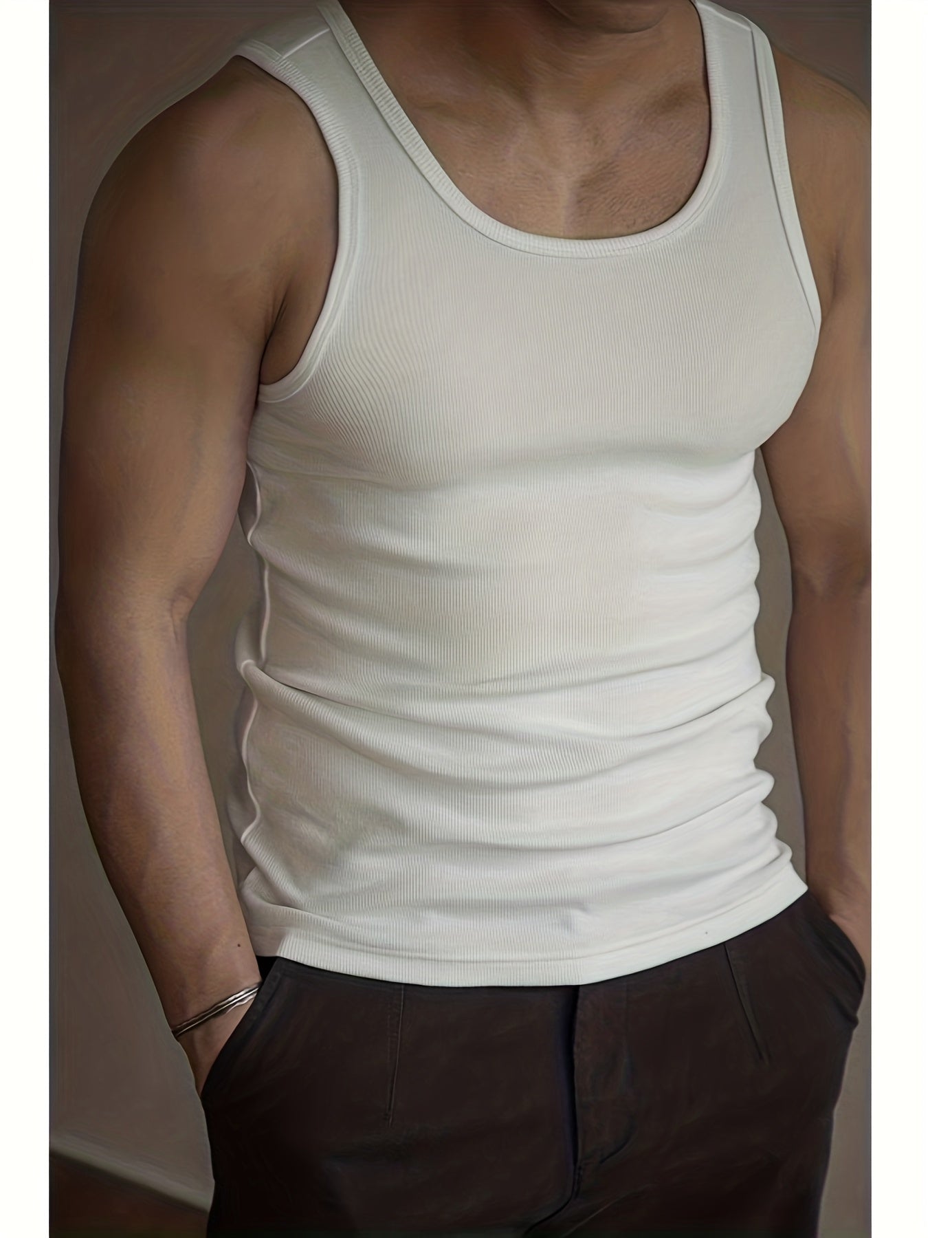Men's Basic Sleeveless Tanktop for Summer
