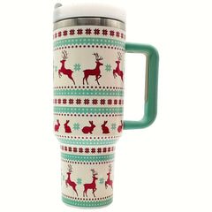 Christmas Printed Vacuum Flask 40oz Insulated Water Bottle Leakproof Tumbler