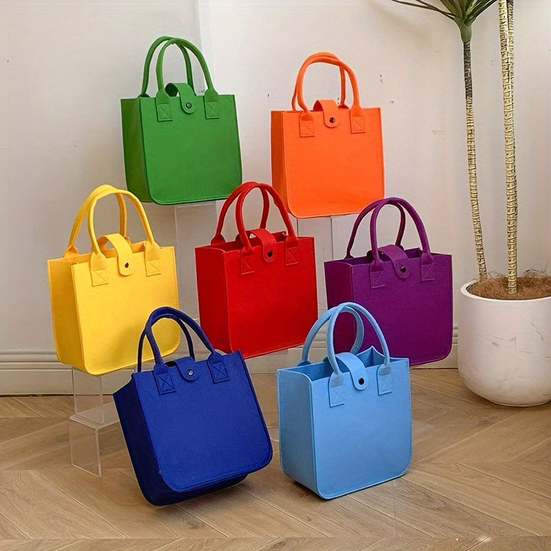 Cartoon Character Felt Tote Bag for Women