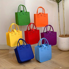 Cartoon Character Felt Tote Bag for Women