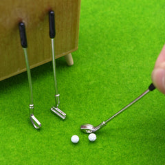5 Mini Golf Ball Doll House Miniatures Alloy Decoration Collectors