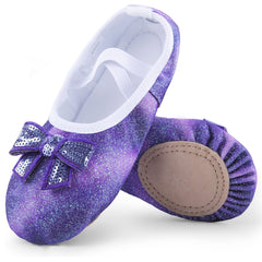 Soft & Breathable Ballet Shoes For Girls & Toddlers With Bow Knot