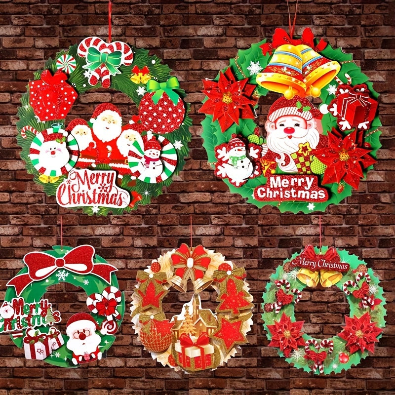 35 99 Cm Christmas Bow Wreath Garland Ornament Paper Pendant for Holiday Decor