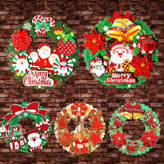 35 99 Cm Christmas Bow Wreath Garland Ornament Paper Pendant for Holiday Decor