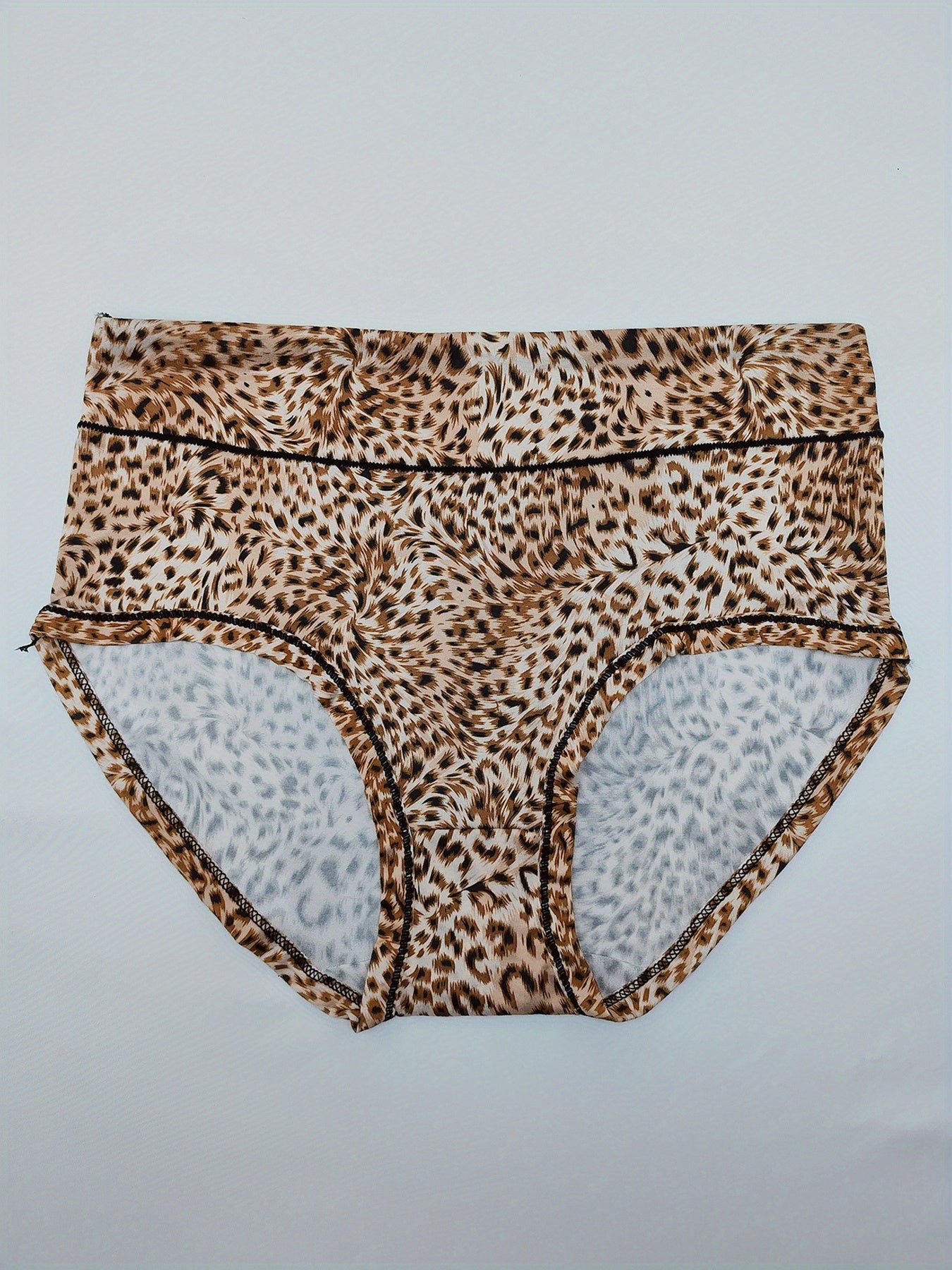 6-Pack Plus Size Sexy Panties Set Women's Plus Size Leopard Print Briefs