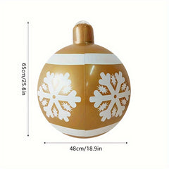 Large Outdoor Christmas Inflatable Decorated Ball, 59.94 cm, PVC Material