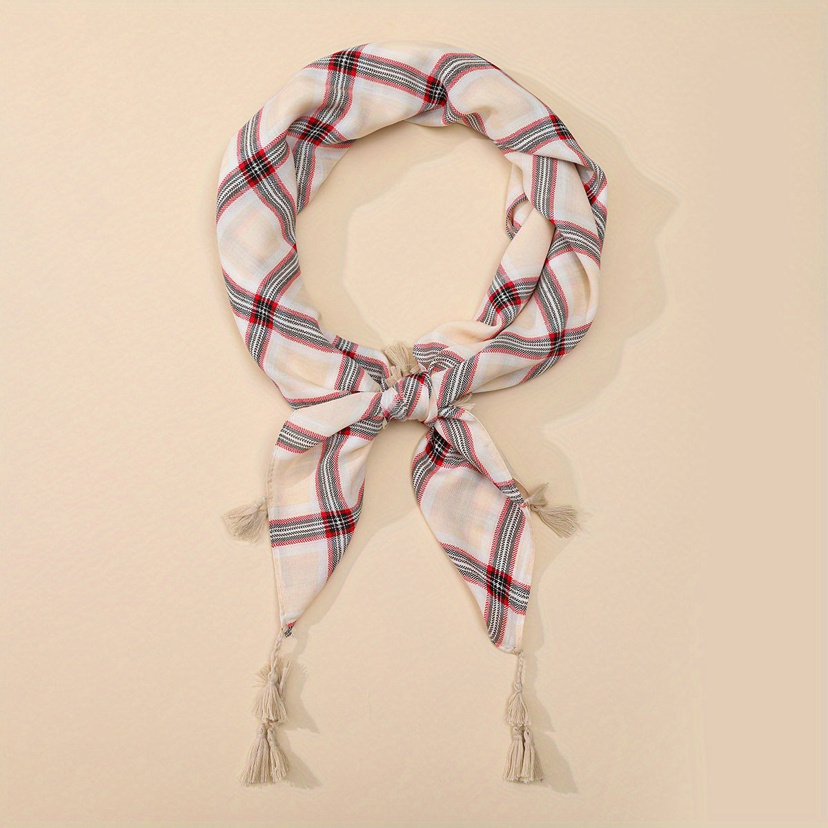 Boho Print Square Scarf Tassel Shawl Head Wrap Bandana Windproof Scarves