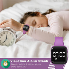 LED Digital Pedometer Tracker Activity Watch for Kids